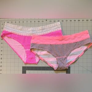 Victoria’s Secret 🩷 cotton lace trimmed hiphuggers, preowned